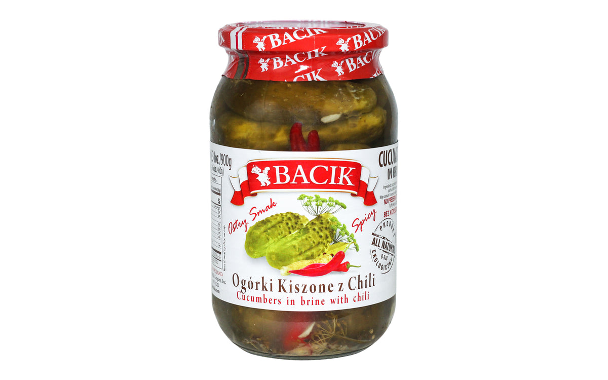 Cucumbers in Brine with Spicy Chili Polish Food Direct