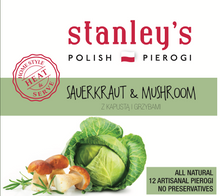 Load image into Gallery viewer, Sauerkraut & Mushroom - 12 Artisanal Vegan Pierogi