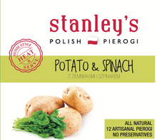 Load image into Gallery viewer, Potato & Spinach - 12 Artisanal Vegan Pierogi