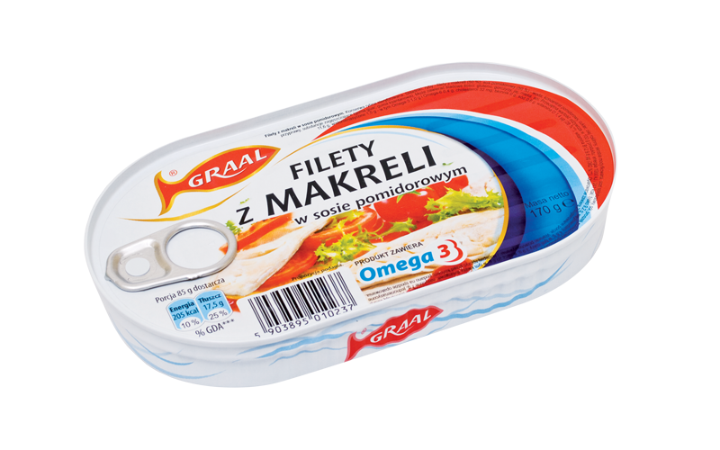 Mackerel fillet in tomato sauce