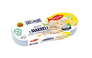 Grilled mackerel fillet in oil & lemon