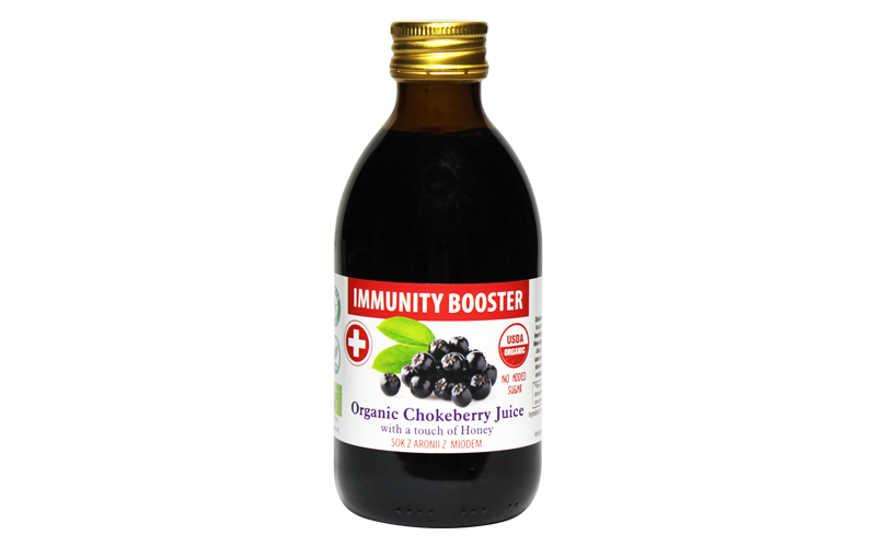 Organic chokeberry juice w/honey