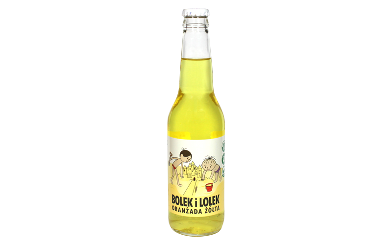 Sparkling yellow lemonade
