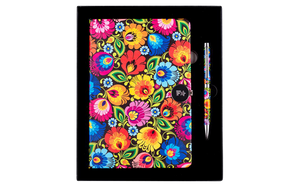 Notebook and pen set - black Lowicz