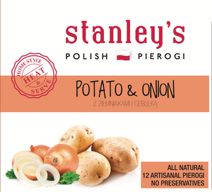 Potato & Onion - 12 Artisanal Vegan Pierogi
