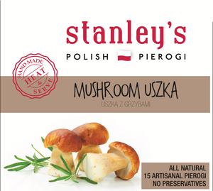 Stanley's Pierogi - mushroom uszka, net weight: 10 oz - Polka Deli Inc.