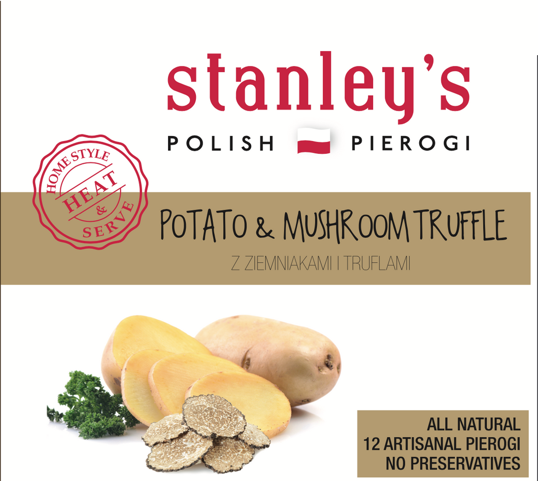 Potato & Mushroom Truffle - 12 Artisanal Vegetarian Pierogi