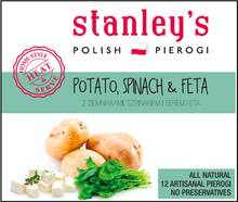 Load image into Gallery viewer, Potato, Spinach &amp; Feta - 12 Artisanal Vegetarian Pierogi
