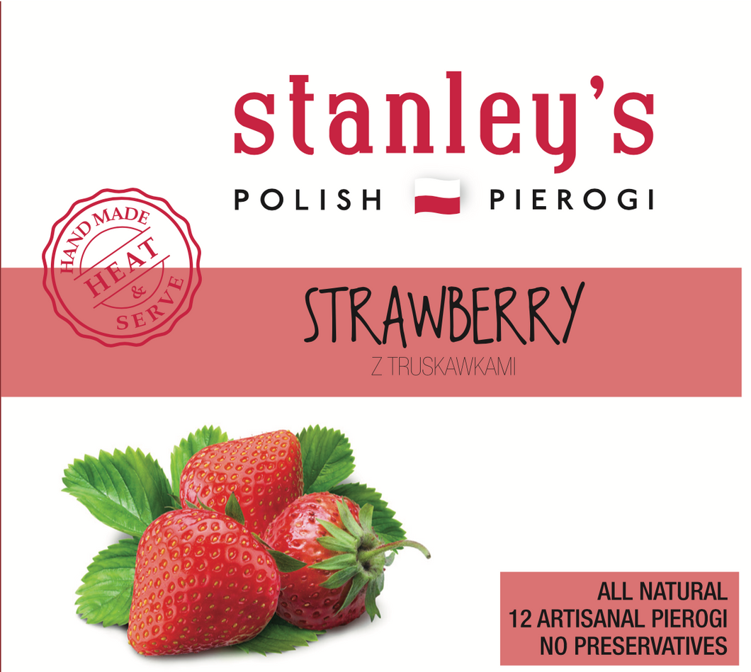 Strawberry - 12 Artisanal Vegan Pierogi